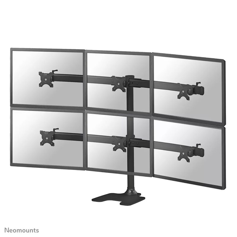 Neomounts by Newstar 10-27" x6 Monitor Desk Mount, näyttövarsi/jalusta pöydälle kuudelle näytölle, musta