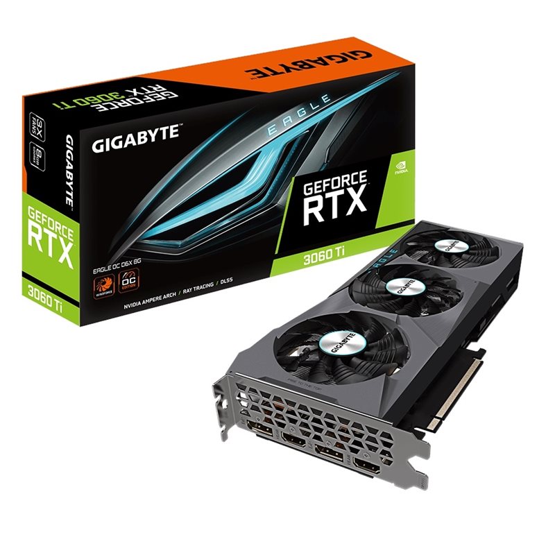 Gigabyte (Outlet) GeForce RTX 3060 Ti EAGLE OC D6X -näytönohjain, 8GB GDDR6X