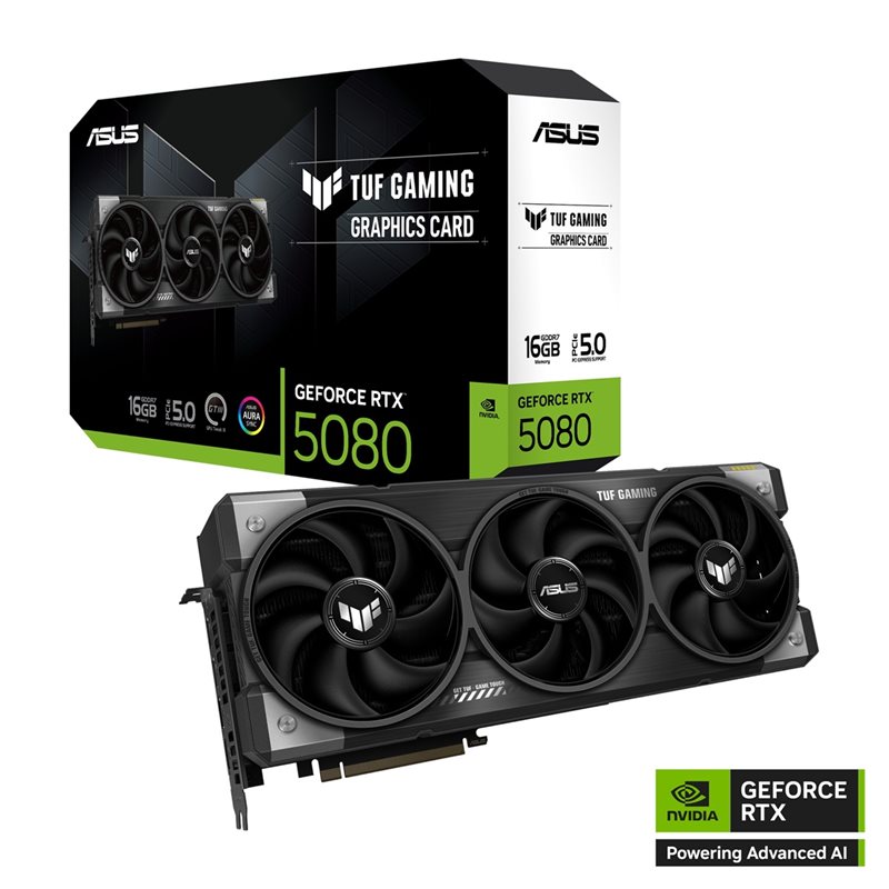Asus (Outlet) GeForce RTX 5080 TUF Gaming - OC Edition -näytönohjain, 16GB GDDR7