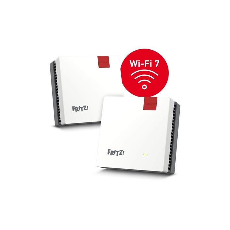 FRITZ! Mesh Wi‑Fi Set 1700, Dual Band BE3600 Wi‑Fi 7 -Mesh-järjestelmä, 2 kpl, valkoinen