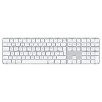 Apple Magic Keyboard with Touch ID and Numeric Keypad, langaton Bluetooth -näppäimistö, hopea/valkoinen