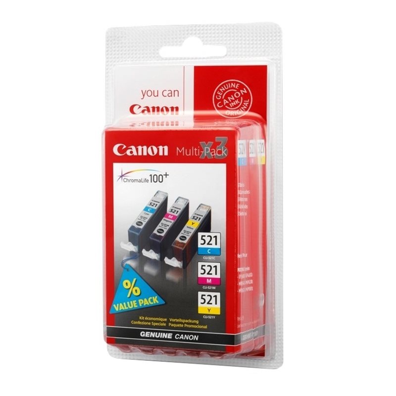 Canon CLI-521 C/M/Y color ink multi pack