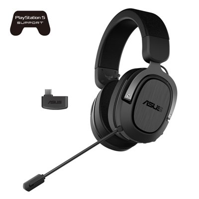 Asus (Outlet) TUF Gaming H3 Wireless, langattomat pelikuulokkeet mikrofonilla, Gun metal