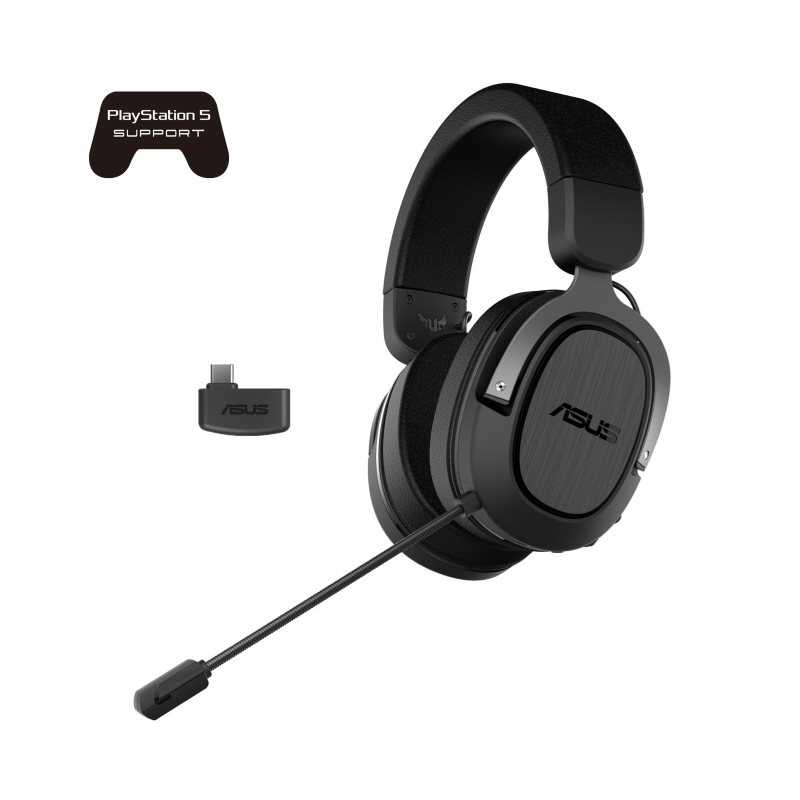 Asus (Outlet) TUF Gaming H3 Wireless, langattomat pelikuulokkeet mikrofonilla, Gun metal