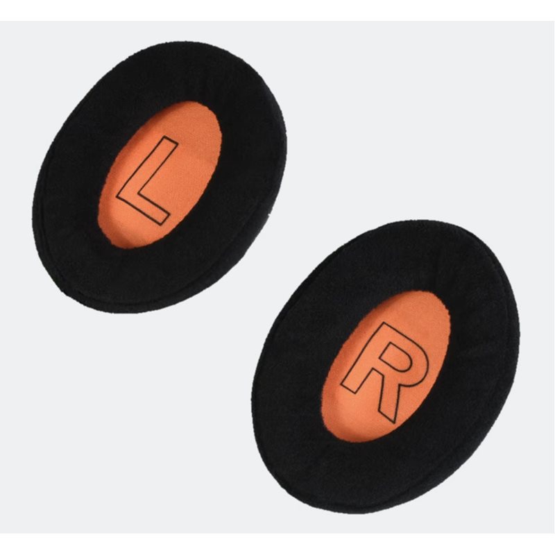 Fnatic Gear Velour Ear Pads, kankaiset vaihtokorvatyynyt, musta/oranssi