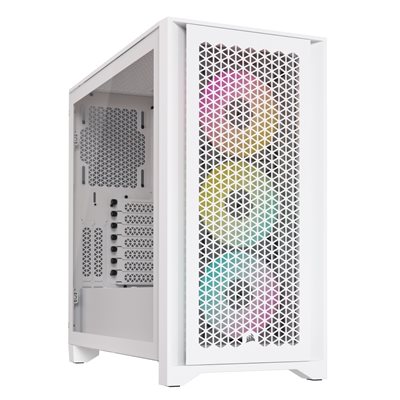 Corsair 4000D RGB Airflow, ikkunallinen miditornikotelo, valkoinen