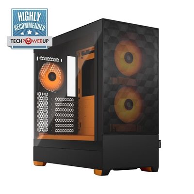 Fractal Design Pop Air RGB Orange Core - TG Clear Tint, ikkunallinen tornikotelo, musta/oranssi