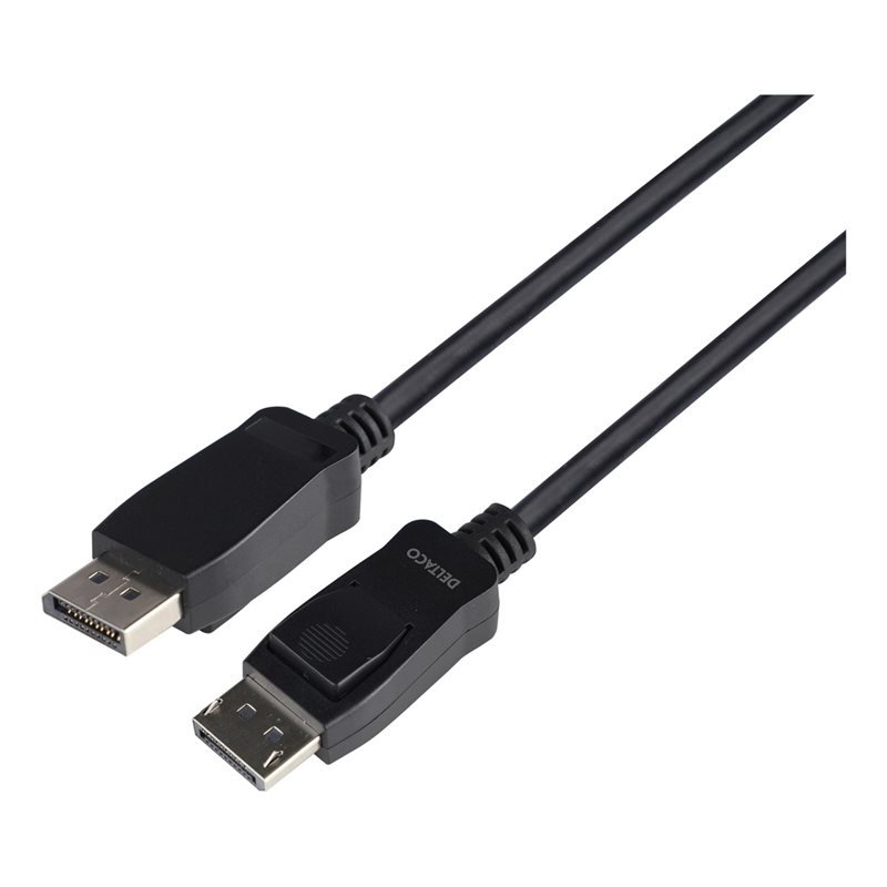 Deltaco DisplayPort 1.4 -näyttökaapeli, LSZH, 3m, musta