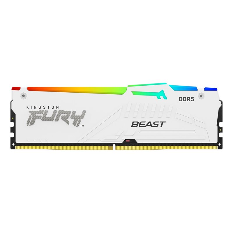 Kingston 32GB (2 x 16GB) FURY Beast White RGB, DDR5 6000MHz, CL30, 1.4V, valkoinen - Kuva 2