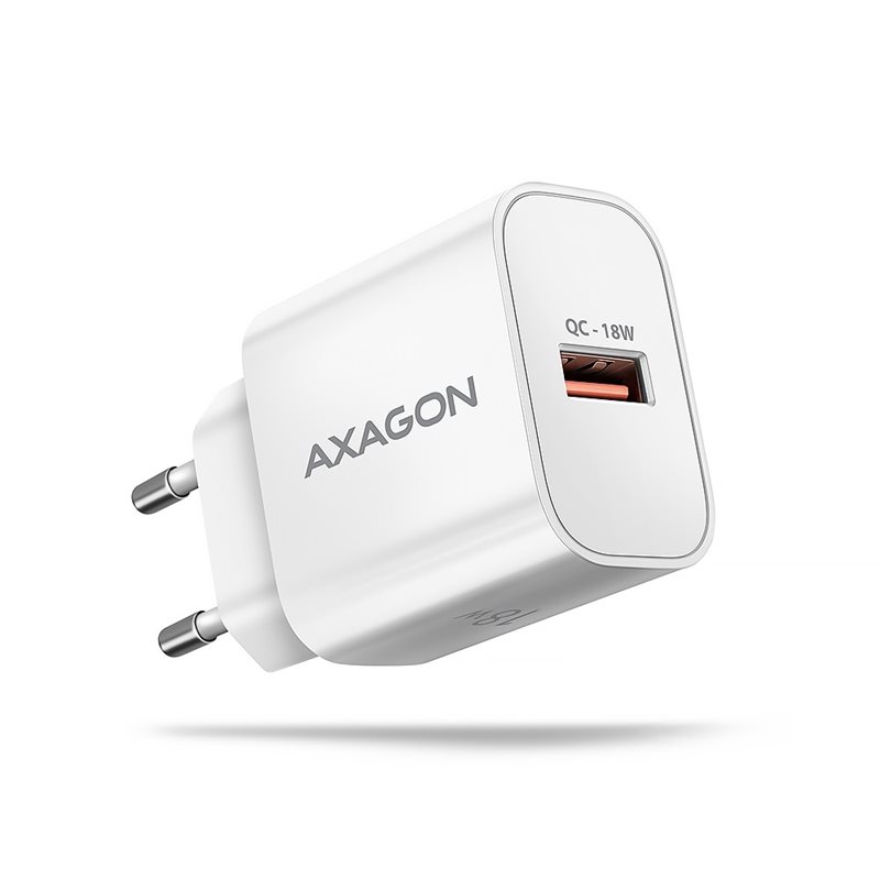 AXAGON 18W verkkovirtalaturi, USB-A, valkoinen