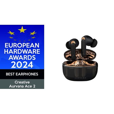 Creative Aurvana Ace 2, aidosti langattomat nappikuulokkeet, Bluetooth 5.3 LE, ANC, IPX5, musta/kupari