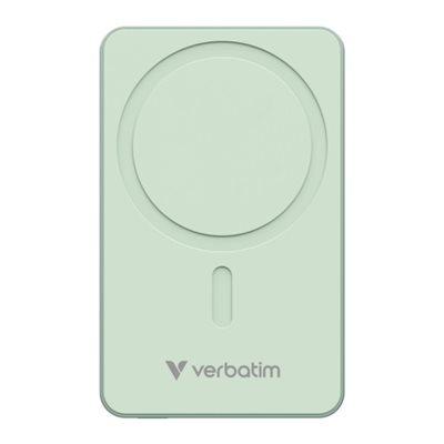 Verbatim 10 000mAh varavirtalähde, Magsafe, USB-C PD 20W, vihreä