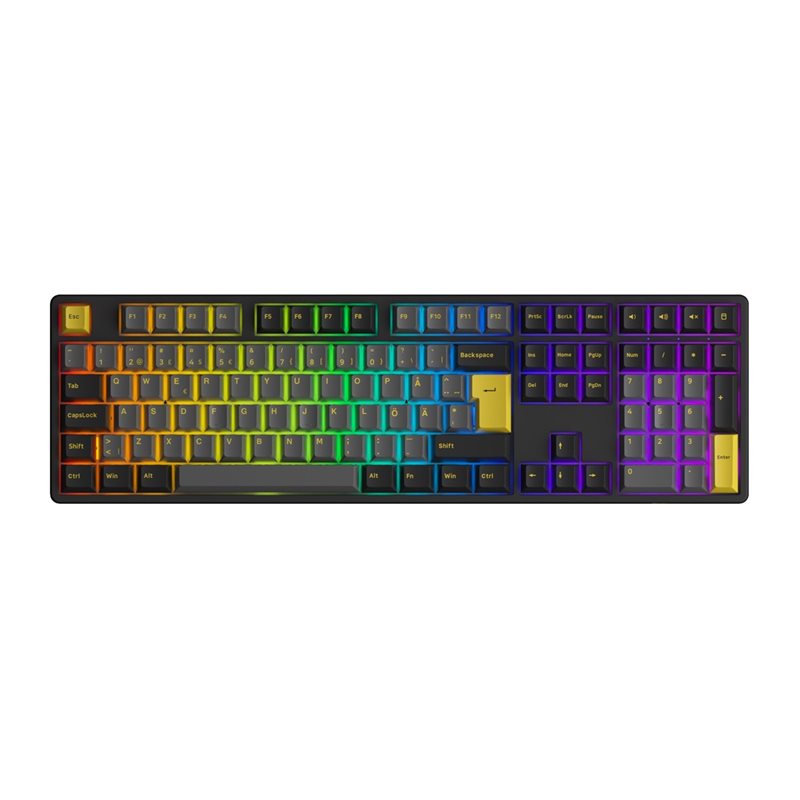 Akkogear (Outlet) 5108B Black/Gold, langaton mekaaninen näppäimistö, Akko CS Jelly Purple