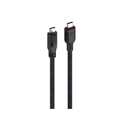 Unisynk 3.2 Gen2 lukittava USB-C -kaapeli, 240W, 10Gbps, 5m, musta
