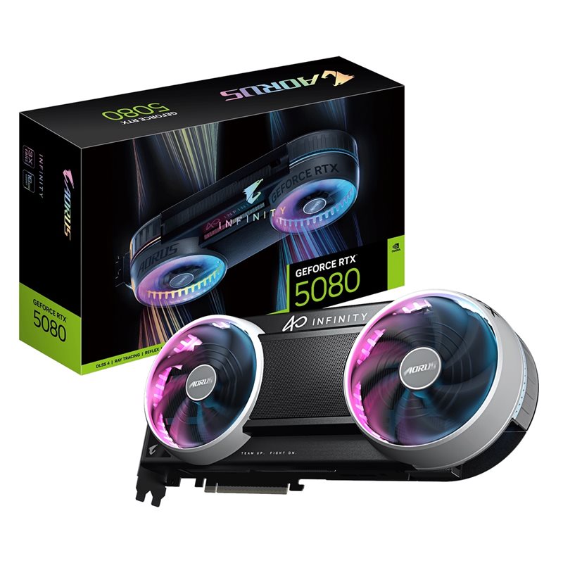 Gigabyte GeForce RTX 5080 AORUS INFINITY -näytönohjain, 16GB GDDR7