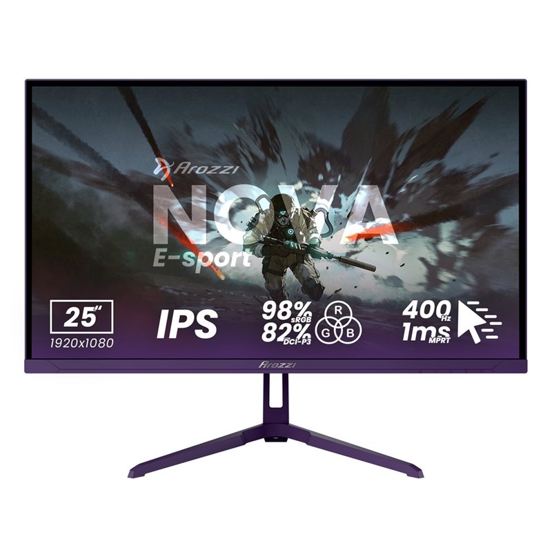 Arozzi 25" Nova IPS, 400Hz Full HD -pelimonitori, violetti
