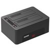 Deltaco (Outlet) Kaksipaikkainen HDD/SSD -telakointiasema, 3.2 Gen1 USB-A, 5 Gbps, musta