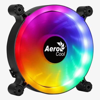 Aerocool Spectro 12 FRGB, 120mm laitetuuletin, musta/läpikuultava