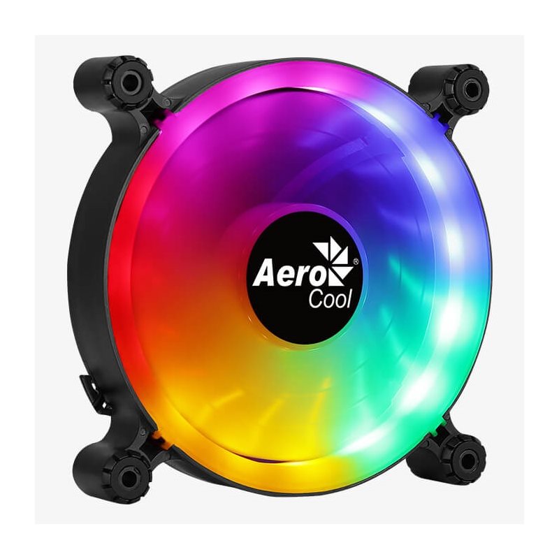 Aerocool Spectro 12 FRGB, 120mm laitetuuletin, musta/läpikuultava