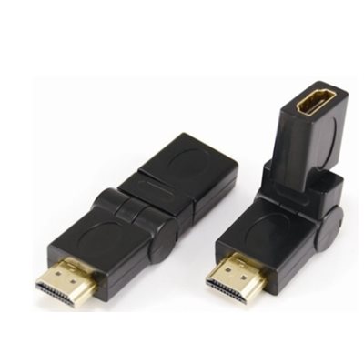 Zesta HDMI -adapteri, naaras -> uros, taivutettava, musta (Poistotuote! Norm. 3,90€)