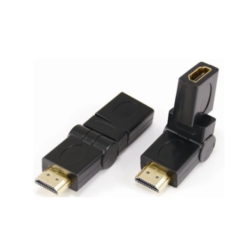 Zesta HDMI -adapteri, naaras -> uros, taivutettava, musta (Poistotuote! Norm. 3,90€)