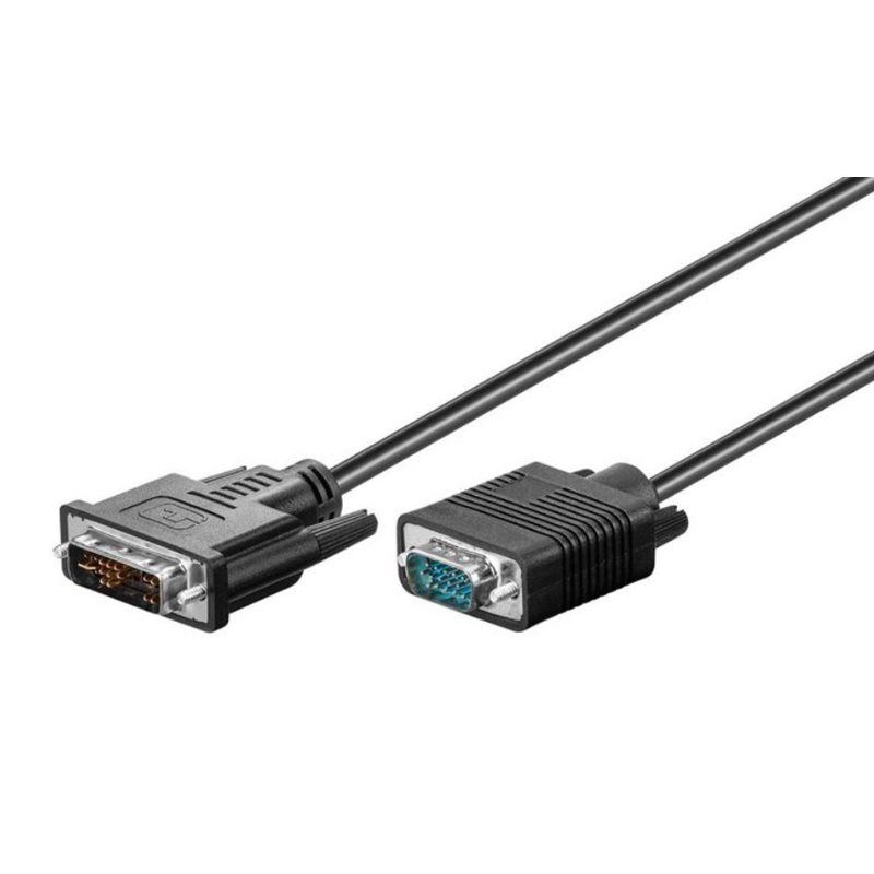 MicroConnect DVI-I uros -> VGA uros -adapterikaapeli, 1m, musta