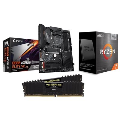 Gigabyte B550 AORUS ELITE V2 + Ryzen 7 5700X3D + 32GB DDR4 3600MHz (Bundletarjous)