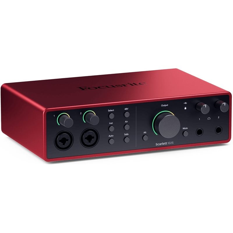 Focusrite Scarlett 16i16 4rd Gen, 16-in, 16-out ulkoinen USB-äänikortti/Audio Interface, musta