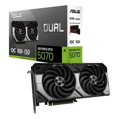 Asus GeForce RTX 5070 Dual - OC Edition -näytönohjain, 12GB GDDR7