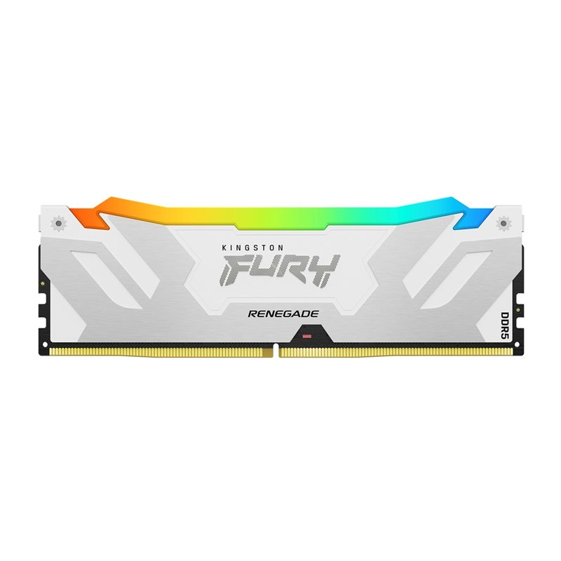 Kingston 24GB (1 x 24GB) FURY Renegade RGB White, DDR5 8000MHz, CL38, 1.40V, valkoinen/hopea