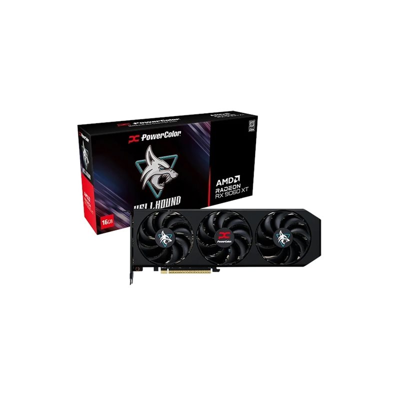PowerColor Radeon RX 9060 XT Hellhound -näytönohjain, 16GB GDDR6