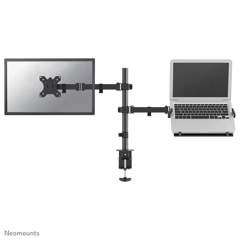 Neomounts by Newstar 10-32" Monitor/Laptop Desk Mount, kannettava/näyttövarsi pöydälle, musta