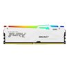 Kingston 16GB (1 x 16GB) FURY Beast RGB, DDR5 6000MHz, CL36, 1.35V, valkoinen