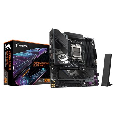 Gigabyte X870M AORUS ELITE WIFI7, mATX-emolevy