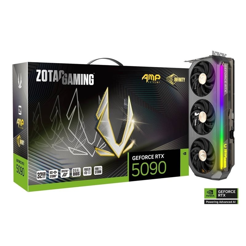 Zotac GeForce RTX 5090 AMP Extreme INFINITY -näytönohjain, 32GB GDDR7