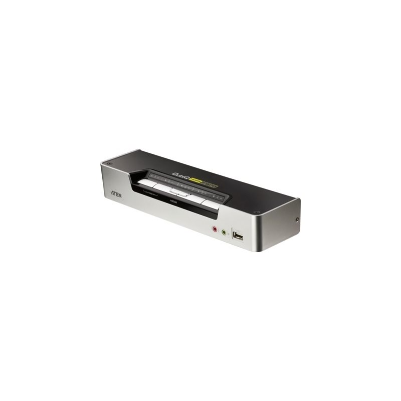 Aten KVMP-kytkin, 4-porttinen HDMI/USB/Audio, hopea/musta