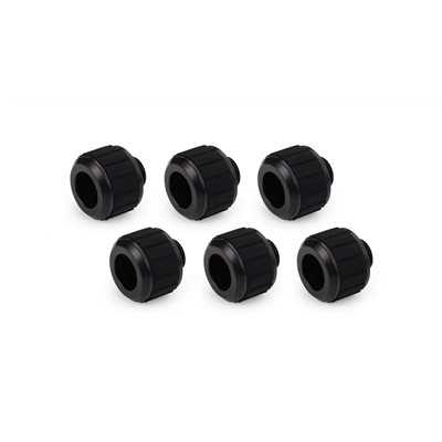 Alphacool Apex Grip HardTube Fitting -putkiliitinsarja, 13mm, G1/4, 6 kpl, musta