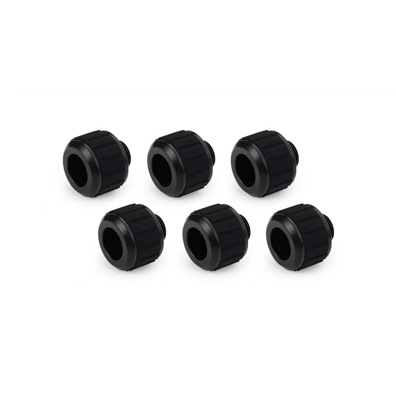 Alphacool Apex Grip HardTube Fitting -putkiliitinsarja, 13mm, G1/4, 6 kpl, musta
