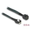 DeLock Slim SAS SFF-8654 4i -> Mini SAS HD SFF-8643 -kaapeli, 50cm, musta