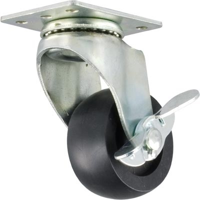 Toten Varapyörä jarrulla 19"-kaapille, 1kpl ilman pakkausta