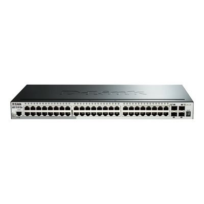 D-Link SmartPro DGS-1510-52X, räkkiasennettava kytkin, L3-hallinnoitu, 1U, musta/harmaa