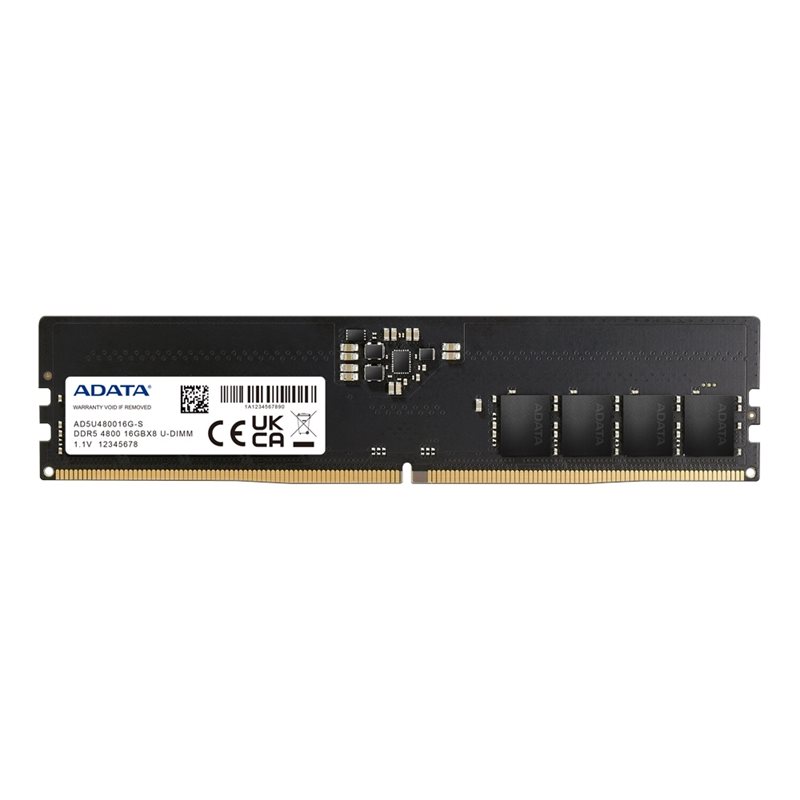 A-Data 16GB (1 x 16GB), DDR5 4800MHz, CL40, 1.1V, musta