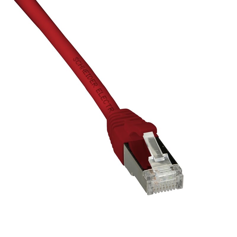 Schneider Electric S/FTP Cat6a suojattu laitekaapeli, 0,5m, punainen
