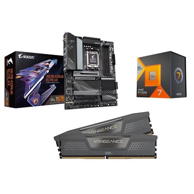 Gigabyte X670 AORUS ELITE AX + Ryzen 7 7800X3D + 32GB DDR5 6000MHz (Bundletarjous!)