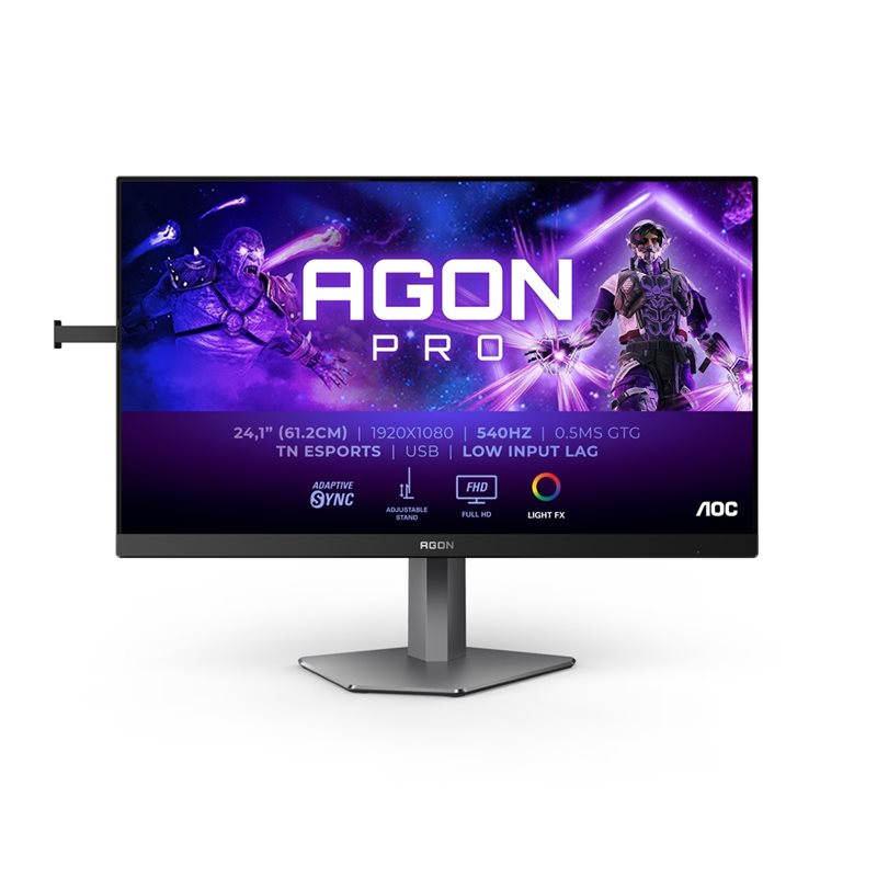 AOC 24,1" AG246FK, 540Hz Full HD -pelimonitori, musta/harmaa