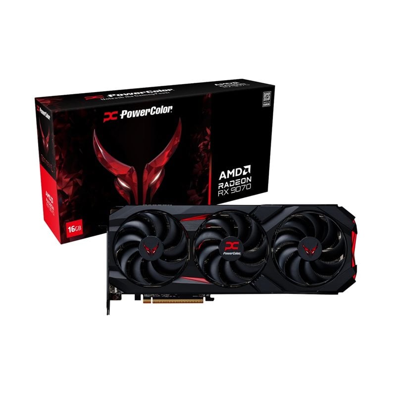 PowerColor Radeon RX 9070 Red Devil -näytönohjain, 16GB GDDR6