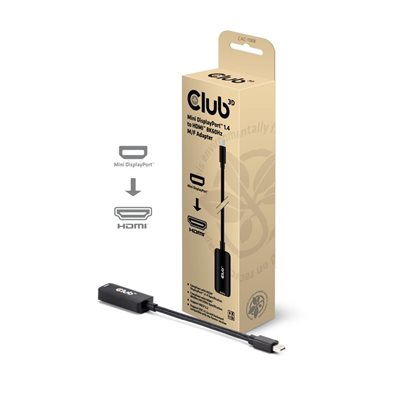 Club 3D Mini DisplayPort 1.4 -> HDMI 2.1 -adapteri, aktiivinen, musta