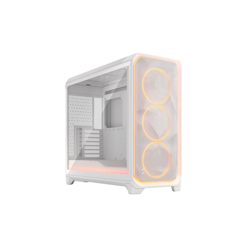 Fractal Design Meshify 3 XL - Ambience Pro RGB White TG Clear Tint, ikkunallinen tornikotelo, valkoinen