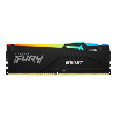 Kingston 16GB (1 x 16GB) FURY Beast RGB, DDR5 6000MHz, CL36, 1.35V, musta