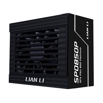 Lian Li 850W SP850P, modulaarinen SFX-virtalähde, 80 Plus Platinum, musta